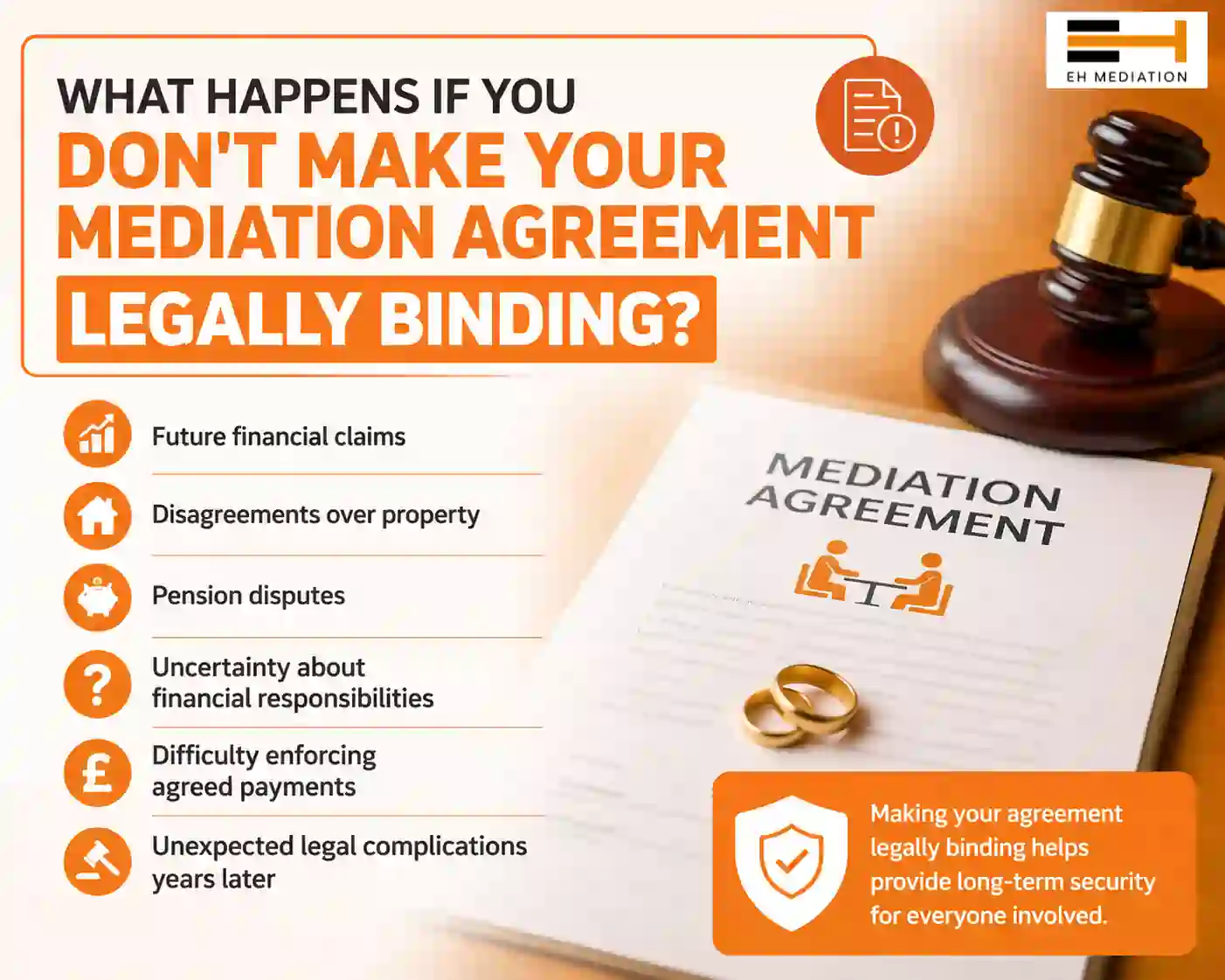 What Happens If You Don't Make Your Mediation Agreement Legally Binding Marlborough?